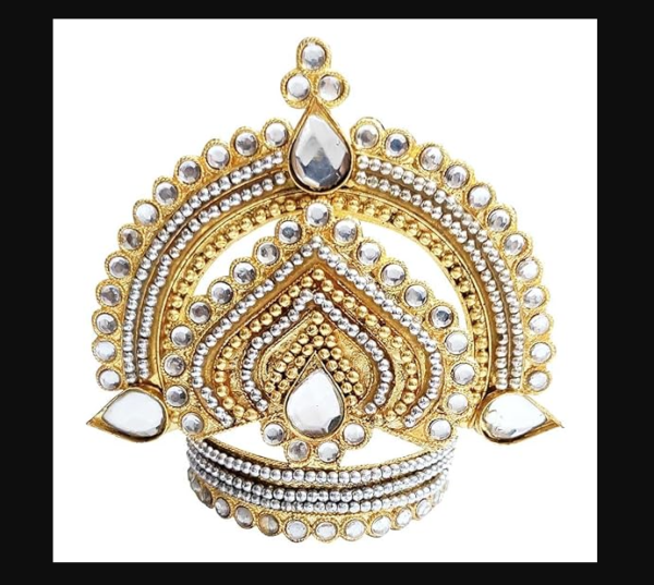 Golden Mukut Crown for Deity