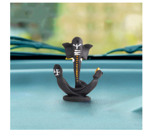Trendy Indian Crafts Ganesha Statue Idol Shriganesh Bhagwan Murti/Home, Office Decor/Car Dashboard Ganpati/Lord Vinayaka Statue God of Luck & Success Sculpture/Gift Items -03