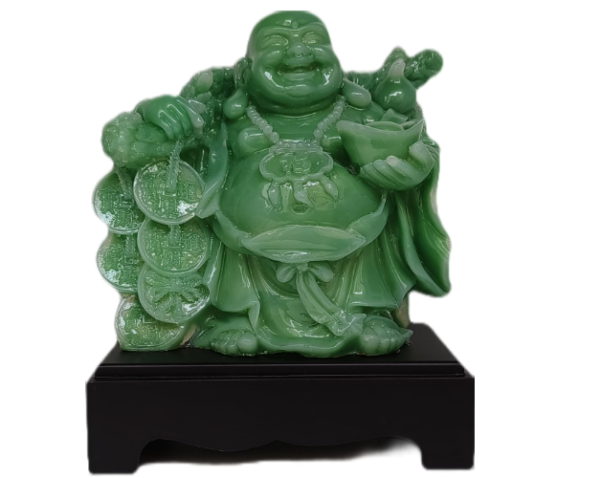 Handcrafted Wax Laughing Buddha Monk Sculpture (Model - 9)