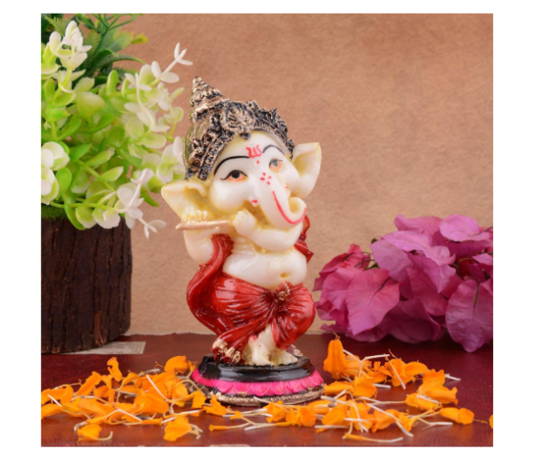 Ganesha Statue Idol Shriganesh Bhagwan Murti/Home, Office Decor/Car Dashboard Ganpati/Lord Vinayaka Statue God of Luck & Success Sculpture/Gift Items -08