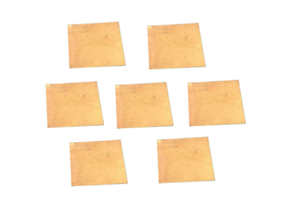 Set of 7 Pieces Pure Copper Square Pieces for Pooja/Astrological and Lal Kitab Remedy