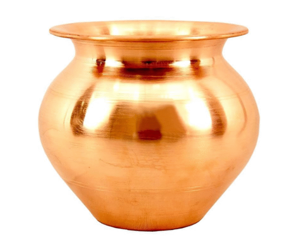 Copper Kalash/Lota/Ghadi/Pot | 1 Pcs | Brown | Pure Copper Kalash Ghadi Pot to Store Water and for Pooja at Home and Office for Daily use Also for Gift(Copper, 250ml)