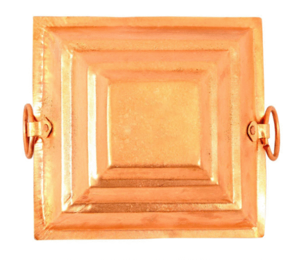 Pure Copper Hawan kund Hindu Pooja Two Side-Handles (6inch)