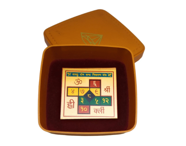 Vastu Dosh Kasht Nivaran Yantra/Puja Yantra for Office, Home, Temple, Wealth, Success & Prosperity in Copper Plated