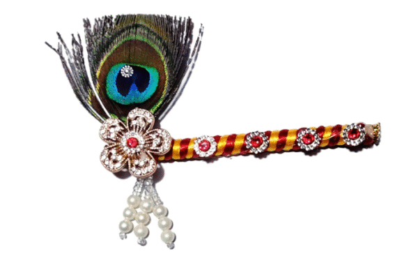Laddu Gopal Janmashtami Special Fancy Bansuri/Murli/Bansi (Size 4-8) Thakur Ji Bansuri/Kanha Ji Bansuri/Krishna Bansi