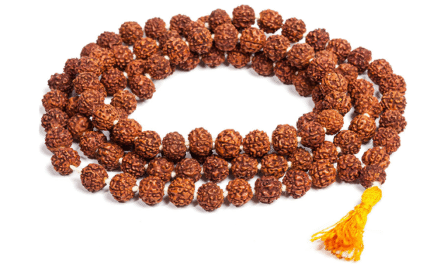 Original Rudraksha Mala (Brown, 9-10mm) with Certificate for Wearing and Japa Mala (5 Mukhi Mala, 108 Beads Mala)