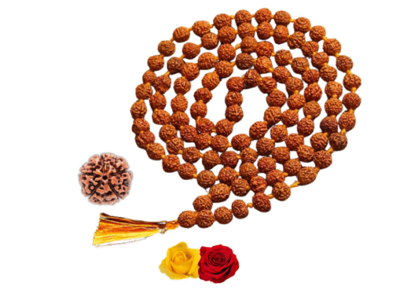 Rudraksha Mala 108 Beads Original Certified – 5 Mukhi Panchmukhi Rudraksha Mala Original Jap Mala for Men & Women | Jaap Mala for Meditation, Chanting, Pooja Needs